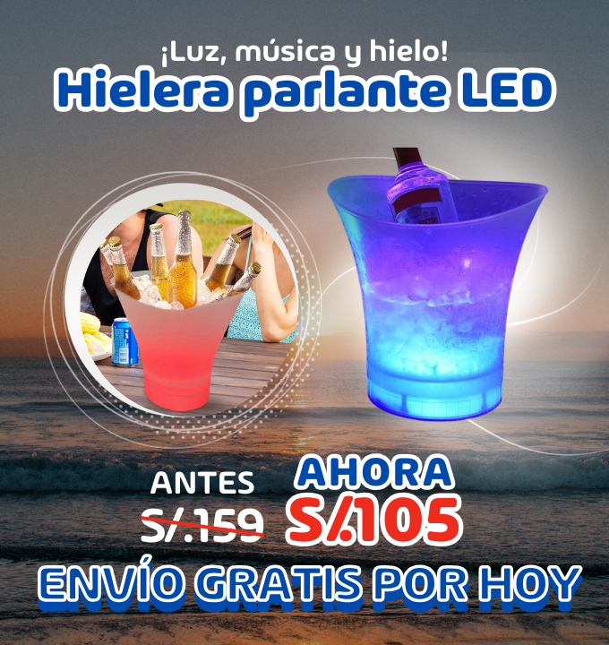 Hielera Parlante LED